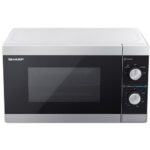 Kuchenka mikrofalowa SHARP YC-MS01E-S 800W średnica 25.5 cm pojemność 20L Srebrny