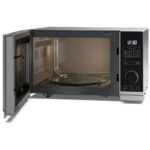 Kuchenka mikrofalowa SHARP YC-PS234AE-S 900W średnica 27 cm pojemność 23L Auto Defrost Weight Defrost EcoMode Srebrno-czarny