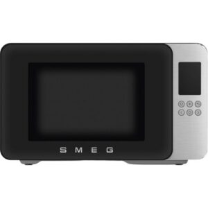 Kuchenka mikrofalowa SMEG Collezione MOC01BLMEU 1900W średnica 28 cm pojemność 29l Technologia Inverter Auto Defrost Quick Start Czarny