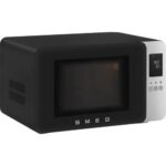 Kuchenka mikrofalowa SMEG Collezione MOC01BLMEU 1900W średnica 28 cm pojemność 29l Technologia Inverter Auto Defrost Quick Start Czarny