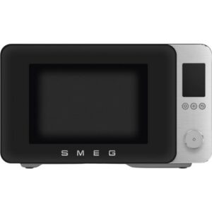 Kuchenka mikrofalowa SMEG Collezione MOC02BLMEU 2100W średnica 28 cm pojemność 27L Technologia Inverter Auto Defrost Quick Start Czarny