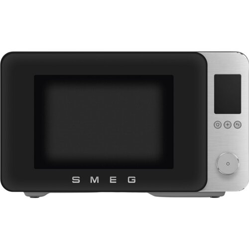 Kuchenka mikrofalowa SMEG Collezione MOC02BLMEU 2100W średnica 28 cm pojemność 27L Technologia Inverter Auto Defrost Quick Start Czarny