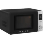Kuchenka mikrofalowa SMEG Collezione MOC02BLMEU 2100W średnica 28 cm pojemność 27L Technologia Inverter Auto Defrost Quick Start Czarny