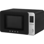 Kuchenka mikrofalowa SMEG Collezione MOC02BLMEU 2100W średnica 28 cm pojemność 27L Technologia Inverter Auto Defrost Quick Start Czarny