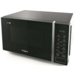 Kuchenka mikrofalowa WHIRLPOOL MWP 203 SB 700W średnica 24.5 cm pojemność 20L DoughRising Jet Start Auto Cook Srebrno-czarny