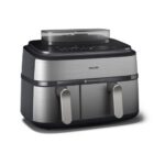 Air Fryer Frytkownica beztłuszczowa Philips Ovi Ultra Dual Basket NA555/00 funkcja pary, automatyczne czyszczenie