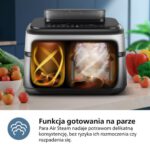 Air Fryer Frytkownica beztłuszczowa Philips Ovi Ultra Dual Basket NA555/00 funkcja pary, automatyczne czyszczenie