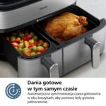 Air Fryer Frytkownica beztłuszczowa Philips Ovi Ultra Dual Basket NA555/00 funkcja pary, automatyczne czyszczenie
