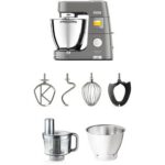 Robot kuchenny planetarny KENWOOD KWL90.244SI Titanium Chef Patissier XL 1400W z wagą i funkcją podgrzewania (2 misy)