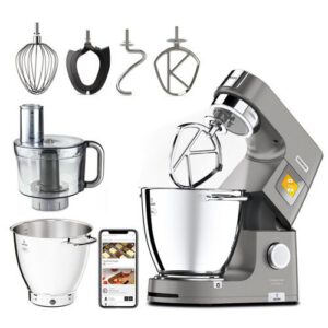 Robot kuchenny planetarny KENWOOD KWL90.244SI Titanium Chef Patissier XL 1400W z wagą i funkcją podgrzewania (2 misy)