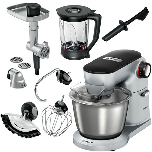 Robot kuchenny planetarny BOSCH MUM9B34S27 Optimum 1400W z maszynką do mięsa i blenderem kielichowym