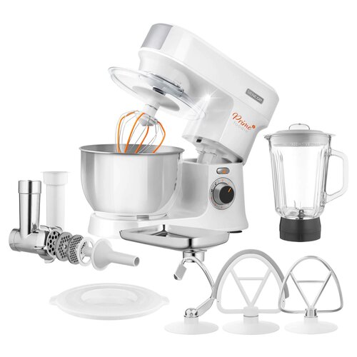 Robot kuchenny planetarny SENCOR STM 3760WH 1000W z maszynką do mięsa i blenderem kielichowym