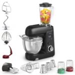 Robot kuchenny planetarny TEFAL Bake Partner Pro QB5458F0 1100W z maszynką do mięsa blenderem kielichowym i szatkownicą