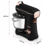 Robot kuchenny planetarny WEBBER Futura XEF900 1800W z szatkownicą i maszynką do mięsa Czarny