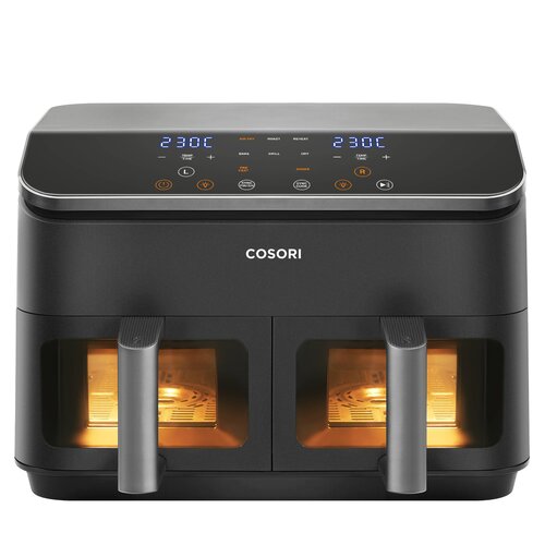 Air Fryer Frytkownica beztłuszczowa COSORI CAF-R901-AEU Dual Basket 8.5l z podwójnym koszem podświetlane wnętrze