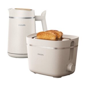 Czajnik PHILIPS Eco Conscious HD9365/10 + Toster PHILIPS Eco Conscious HD2640/10 Biały Mat