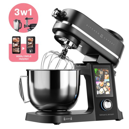 Robot kuchenny planetarny GÖTZE & JENSEN SB900K by Setti+ WiFi 1600W z kolorowym ekranem, przepisami i wbudowaną wagą